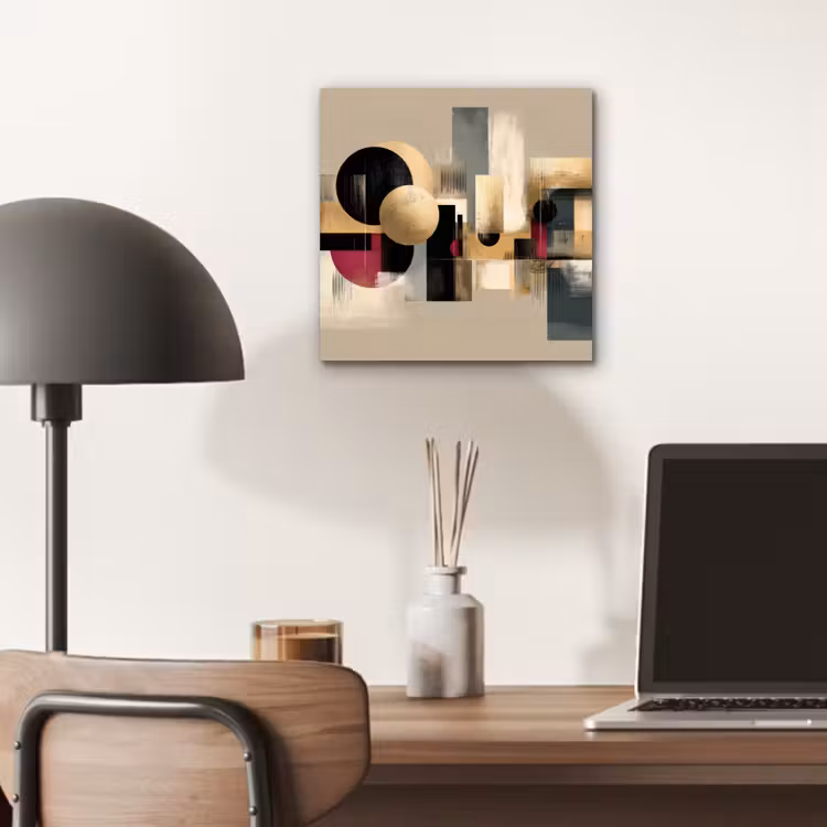 Abstract - Vormen - Beige - Texturen aluminium wit klein -sfeer5