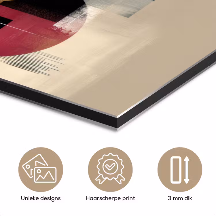 Abstract - Vormen - Beige - Texturen aluminium wit klein -closeup_NL