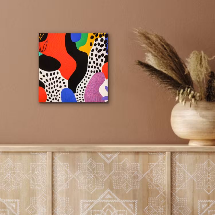 Abstract - Vormen - Kleuren - Stippen aluminium wit klein -sfeer4