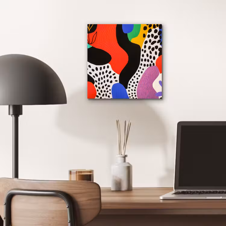 Abstract - Vormen - Kleuren - Stippen aluminium wit klein -sfeer5