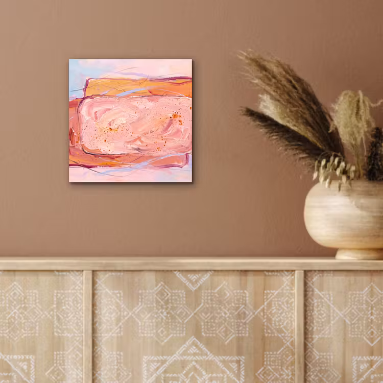 Abstract - Vormen - Modern - Roze aluminium wit klein -sfeer4