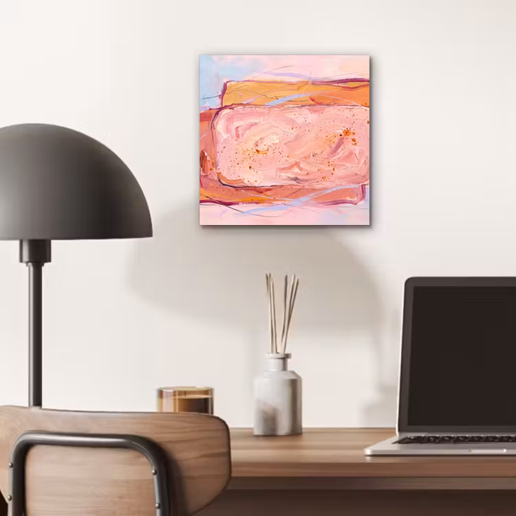 Abstract - Vormen - Modern - Roze aluminium wit klein -sfeer5