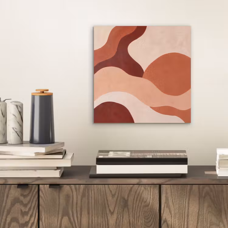 Abstract - Vormen - Organisch - Aardetinten - Modern aluminium wit klein -sfeer1