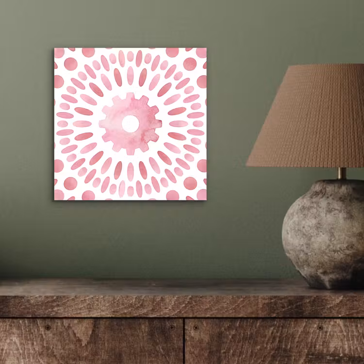 Abstract - Vormen - Patroon - Aquarel - Roze aluminium wit klein -sfeer2