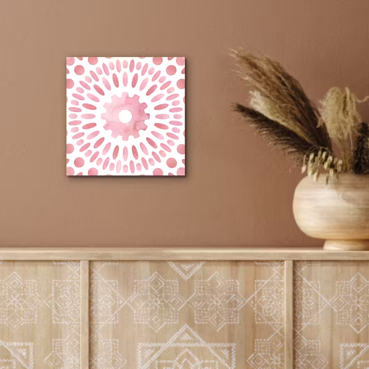 Abstract - Vormen - Patroon - Aquarel - Roze aluminium wit klein -sfeer4