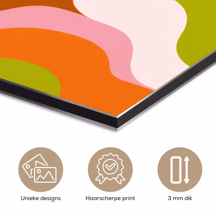 Abstract - Vormen - Roze aluminium wit klein -closeup_NL