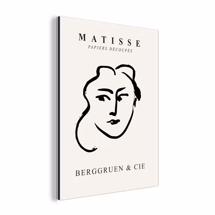 Abstract - Vrouw - Henri Matisse - Oude meesters aluminium wit klein -3d