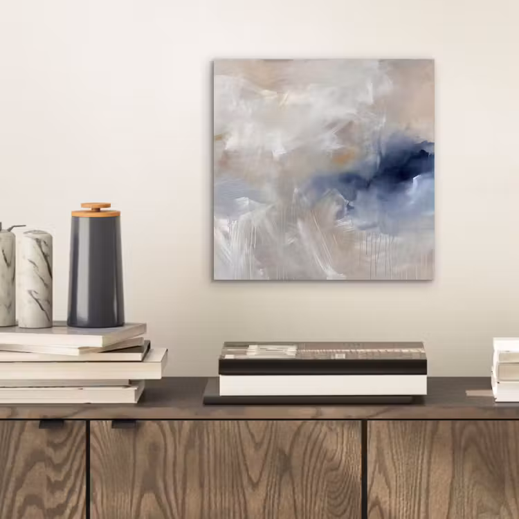 Abstract - Wolken - Sfeer - Modern - Beige aluminium wit klein -sfeer1
