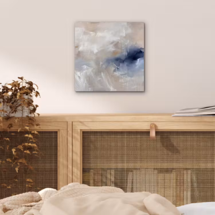 Abstract - Wolken - Sfeer - Modern - Beige aluminium wit klein -sfeer3