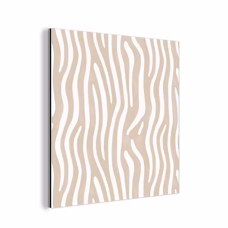 Abstract - Zebra - Beige aluminium wit klein 46 -3d