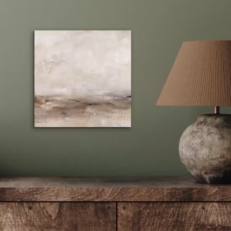 Abstrakt - Landschap - Modern - Beige - Kunst aluminium wit klein -sfeer2