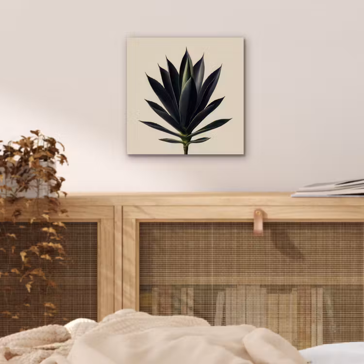 Agaveplant - Symmetrisch - Groen aluminium wit klein -sfeer3