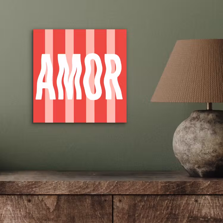 Amor - Strepen - Rood - Roze aluminium wit klein -sfeer2