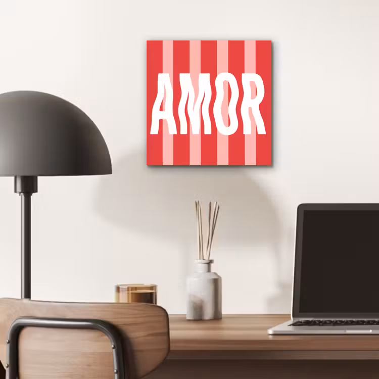 Amor - Strepen - Rood - Roze aluminium wit klein -sfeer5
