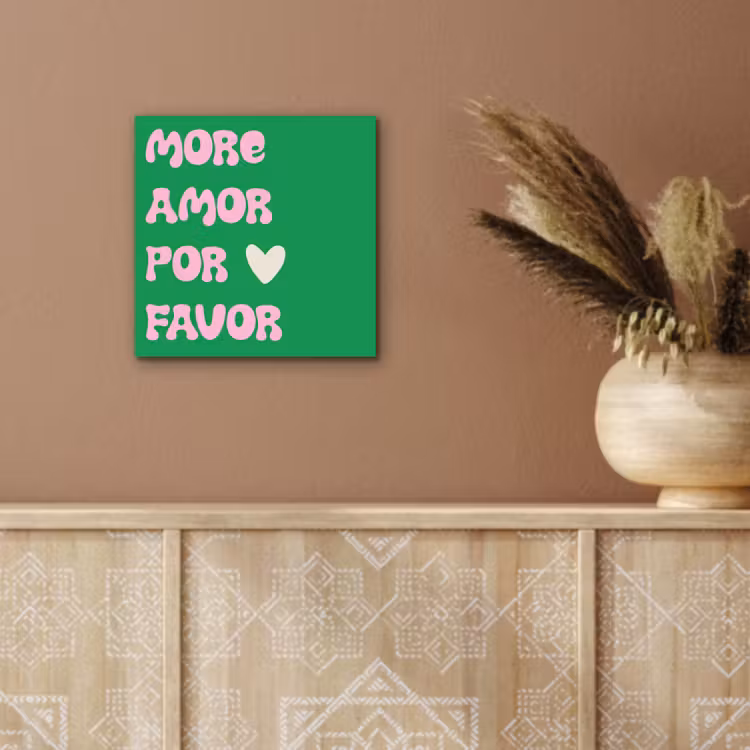 Amor - Valentijn - Groen - Tekst aluminium wit klein -sfeer4