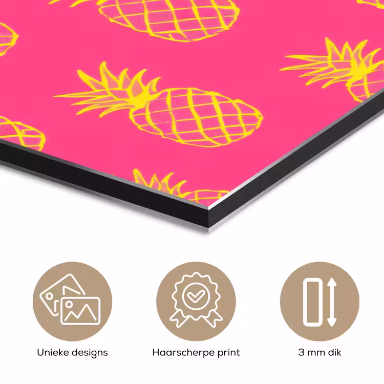 Ananas - Trendy - Roze aluminium wit klein 46 -closeup_NL
