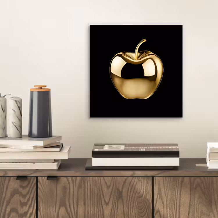 Appel - Goud - Chrome - Zwart aluminium wit klein -sfeer1