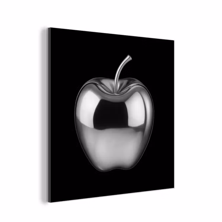 Appel - Metallic - Symmetrisch aluminium wit klein -3d