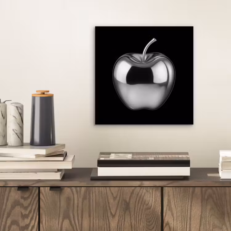 Appel - Metallic - Symmetrisch aluminium wit klein -sfeer1