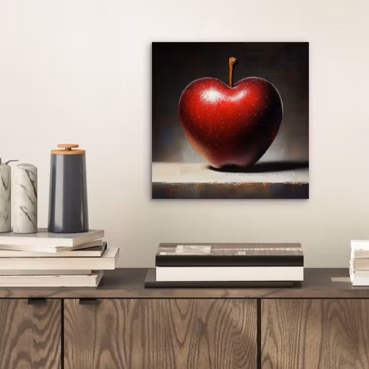 Apple - Hart - Rood aluminium wit klein -sfeer1