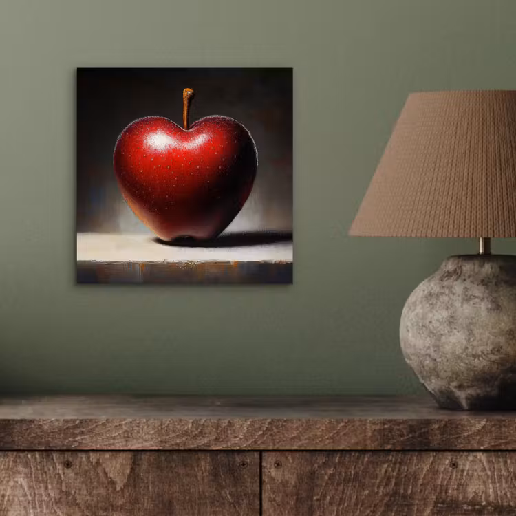 Apple - Hart - Rood aluminium wit klein -sfeer2