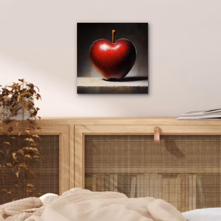 Apple - Hart - Rood aluminium wit klein -sfeer3