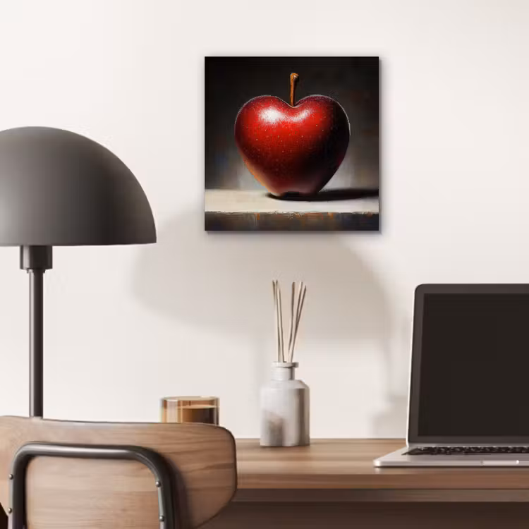 Apple - Hart - Rood aluminium wit klein -sfeer5