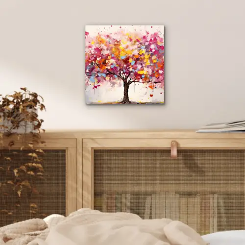 Aquarel - Boom - Kunst - Abstract aluminium wit klein -sfeer3
