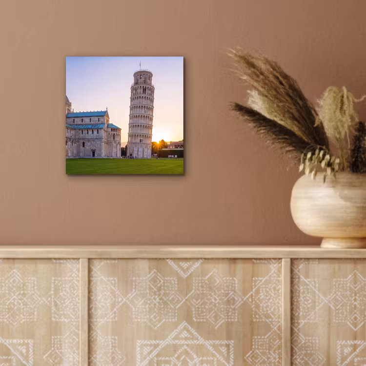 Architectuur - Toren - Pisa - Italië - Zonsondergang aluminium wit klein -sfeer4