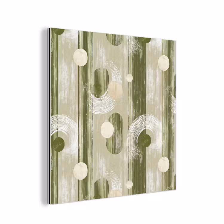 Artistiek - Modern - Groen aluminium wit klein 46 -3d