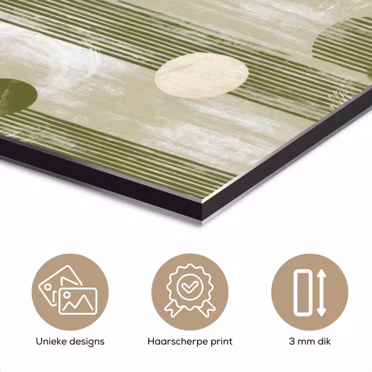 Artistiek - Modern - Groen aluminium wit klein 46 -closeup_NL