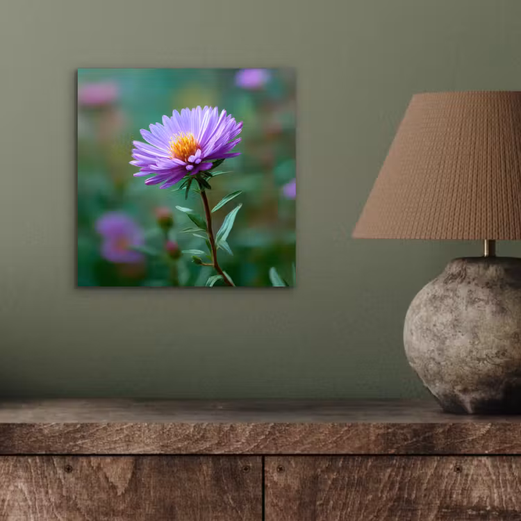 Aster - Paars - Bloem - Blaadjes aluminium wit klein -sfeer2