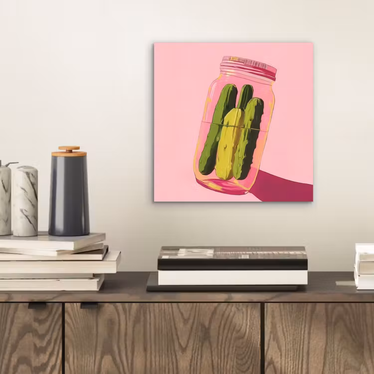 Augurken - Pot - Schaduw - Roze aluminium wit klein -sfeer1