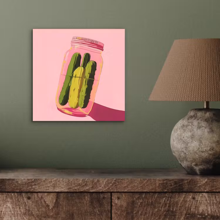 Augurken - Pot - Schaduw - Roze aluminium wit klein -sfeer2