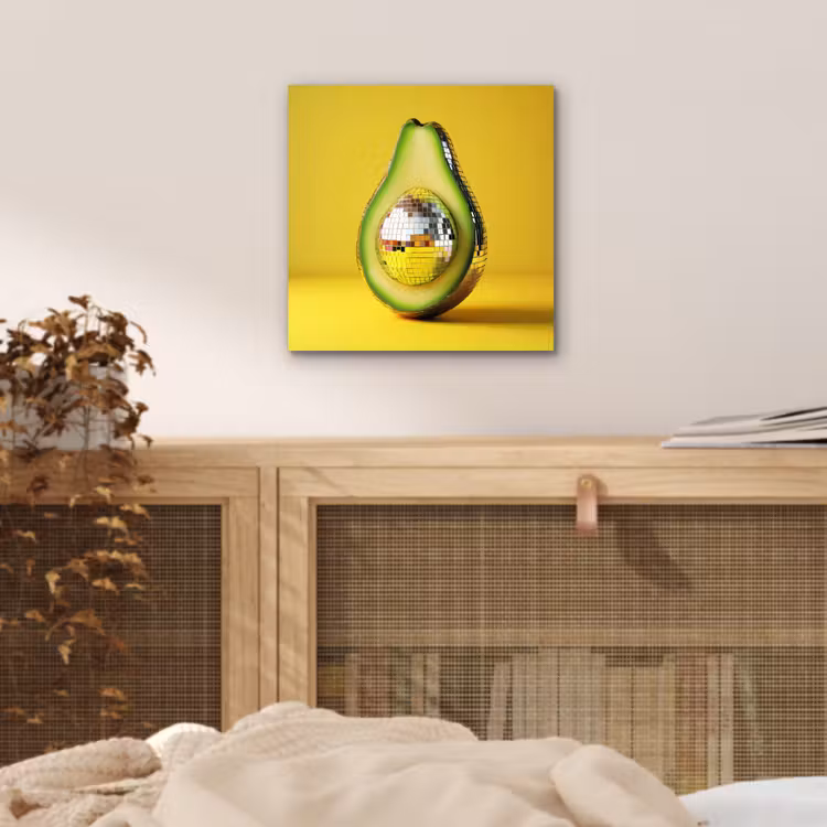 Avocado - Discobal - Geel - Glitter aluminium wit klein -sfeer3