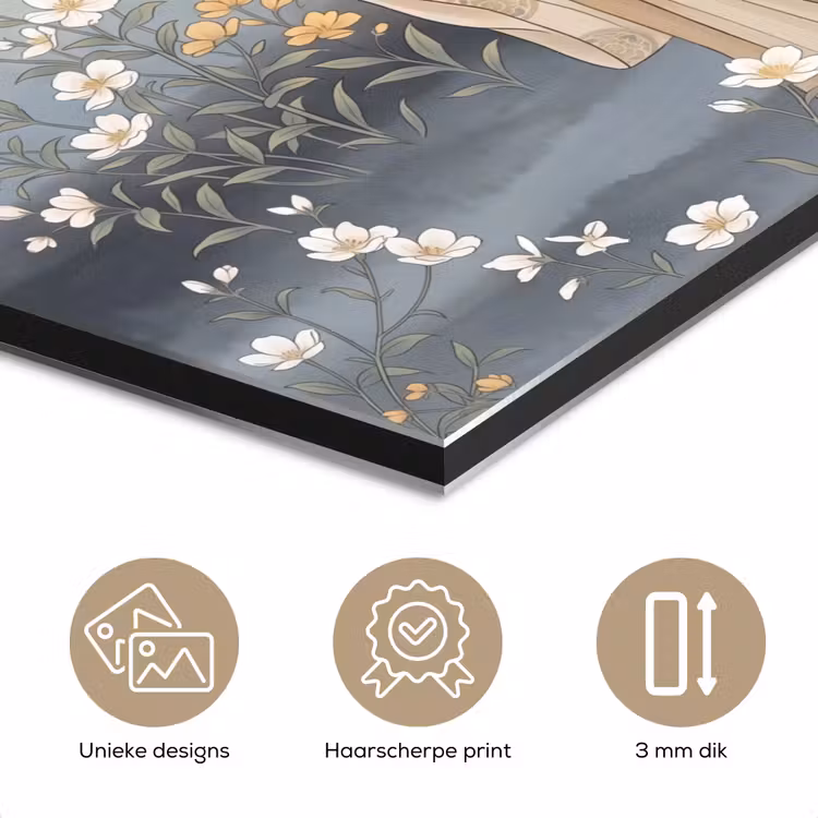 Aziatisch - Vrouw - Kimono aluminium wit klein -closeup_NL