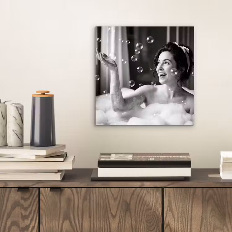 Bad - Bubbels - Zwart - Wit aluminium wit klein -sfeer1