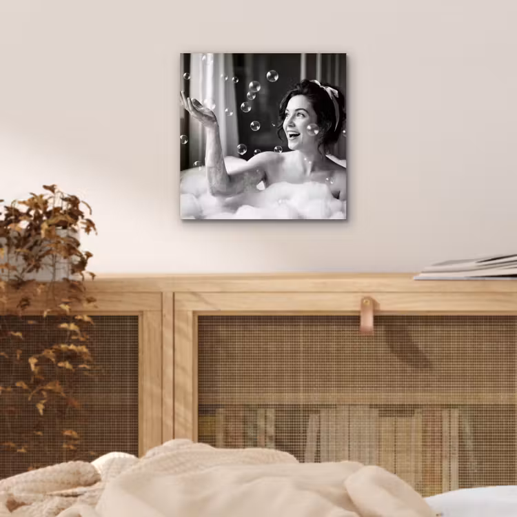 Bad - Bubbels - Zwart - Wit aluminium wit klein -sfeer3