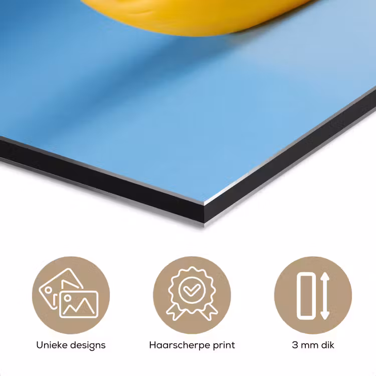 Badeend - Handdoek - Blauw aluminium wit klein -closeup_NL