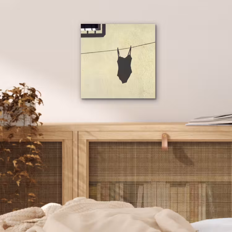 Badpak - Schaduw - Muur - Zomer - Minimalistisch aluminium wit klein -sfeer3