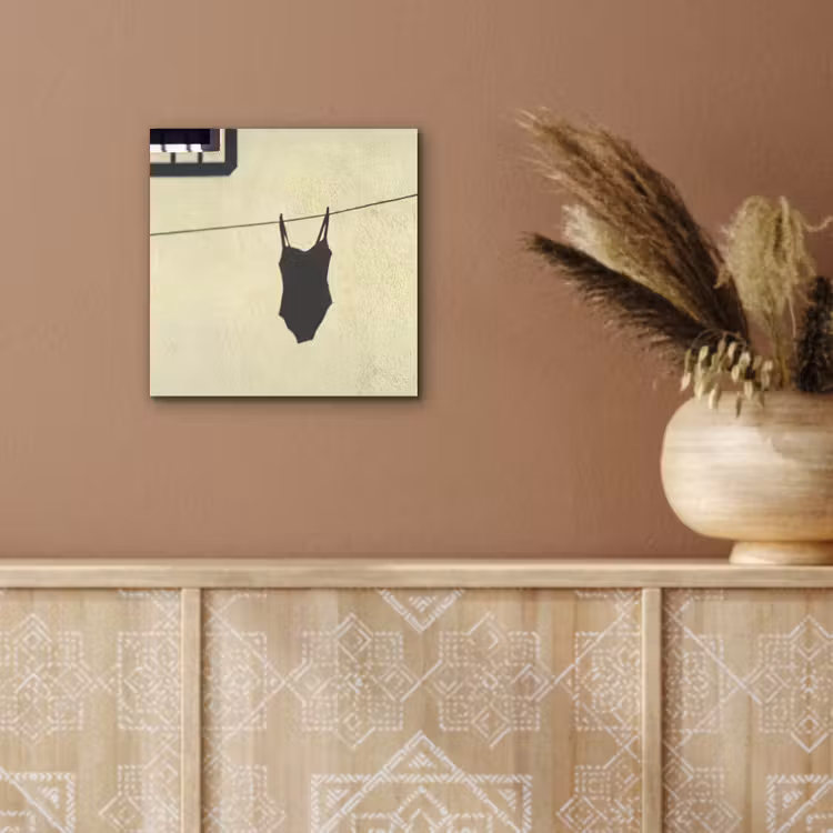 Badpak - Schaduw - Muur - Zomer - Minimalistisch aluminium wit klein -sfeer4