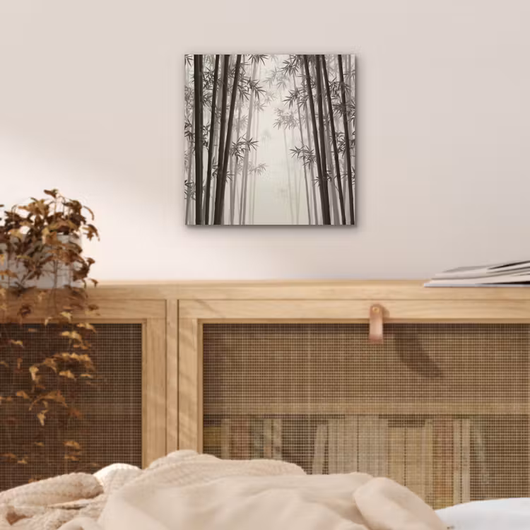 Bamboe - Bos - Mist - Natuur aluminium wit klein -sfeer3