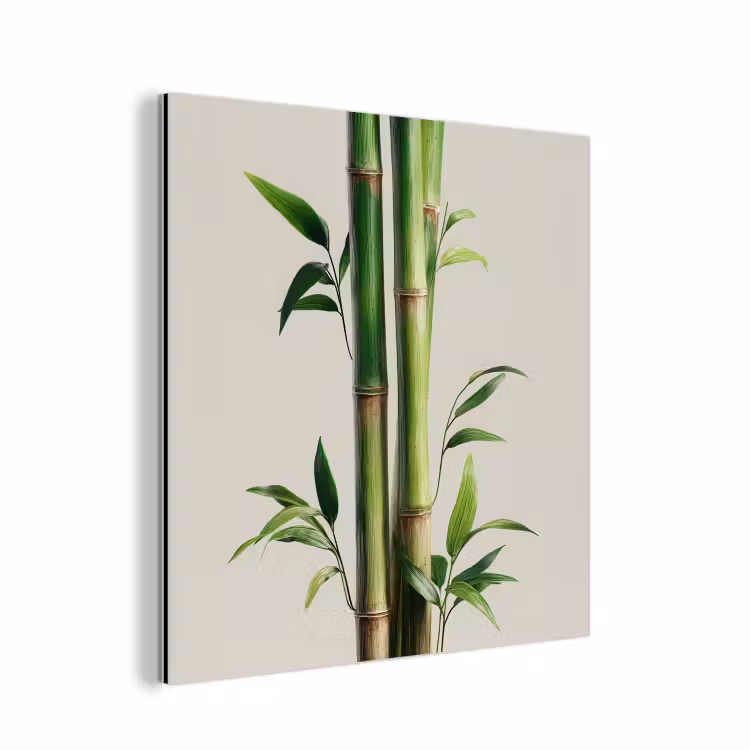 Bamboestengels - Sierlijk - Groen aluminium wit klein -3d
