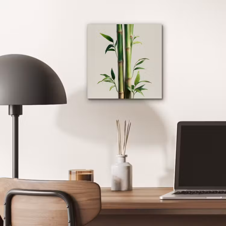 Bamboestengels - Sierlijk - Groen aluminium wit klein -sfeer5