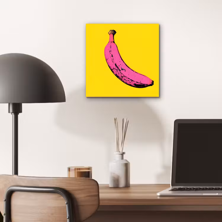 Banaan - Grafisch - Geel aluminium wit klein -sfeer5