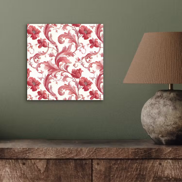 Barok - Patroon - Rood aluminium wit klein 46 -sfeer2