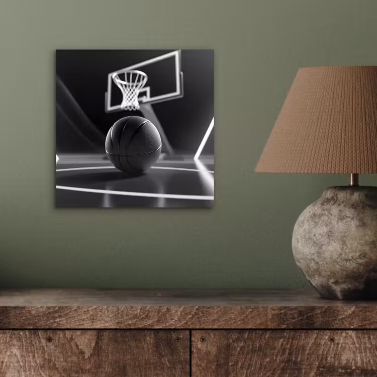 Basketbal - Basketbalveld - Lichtlijnen aluminium wit klein -sfeer2