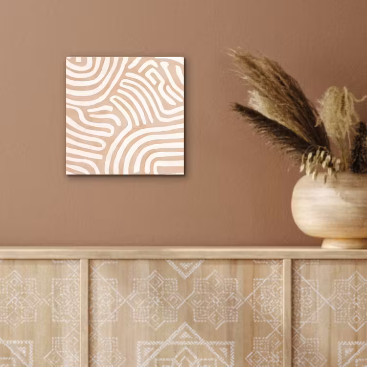 Beige - Aardspatroon aluminium wit klein -sfeer4