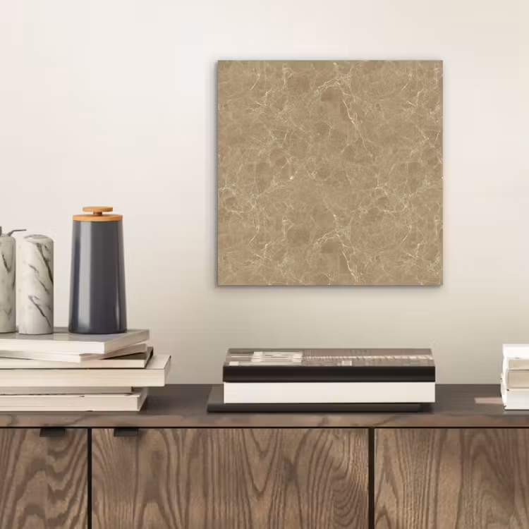 Beige - Marmer - Witte aders aluminium wit klein 46 -sfeer1