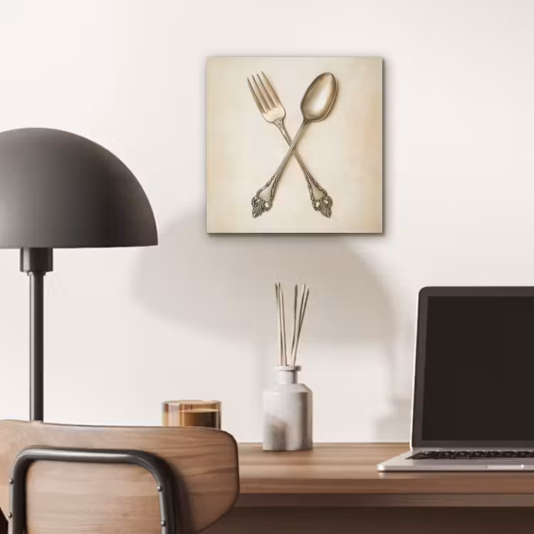 Beige - Vintage - Bestek aluminium wit klein -sfeer5